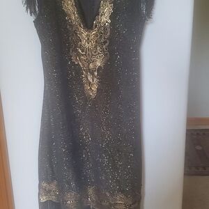 Spirit Black and Gold Patterned Garment